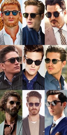 Square Face Sunglasses, Glasses For Face Shape, Round Lens Sunglasses, Mens Glasses Fashion, Oliver Spencer, Black Round Sunglasses