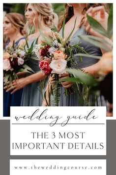 the most important details on wedding bouquets for bridesmaids and bridal gowns