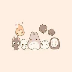 #ghibli #studioghibli #miyazaki #spiritedaway #kikisdeliveryservice #princessmononoke #howlsmovingcastle #myneighbortotoro Cute Ghibli, Studio Ghibli Tattoo, Studio Ghibli Fanart, Ghibli Tattoo, Personajes Studio Ghibli, Studio Ghibli Background, Studio Ghibli Characters, Images Kawaii