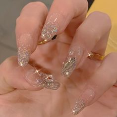 Provided By Glamnail Press On Nails. Imported. Product Details. Color Tone : Pink Nail Shape : Ballet Nail Length : Long Ballerina Acrylic Nails, Nail Art Glitter, Nagel Tips, Fake Nails With Glue, Party Nails, Ballerina Nails, Diy Nail Art, Diamond Nails, Stick On Nails