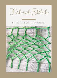 the fishnet stitch pattern is shown in green