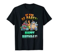 PRICES MAY VARY. Officially Licensed Pokémon Apparel for Men and Women; Birthday T-Shirts; Bulbasaur T-Shirts; Pokémon Birthday T-Shirts; Charizard T-Shirts; Anime T-Shirts; Japanese Anime T-Shirts; Gotta Catch Em All! T-Shirts; Retro T-Shirts; 22PMPO01437A-001 Lightweight, Classic fit, Double-needle sleeve and bottom hem Pokémon Birthday, Pokemon Clothes, Birthday T Shirts, Text T Shirt, Pokemon Birthday, Women Birthday, Catch Em All, Retro Tshirt, Japanese Anime