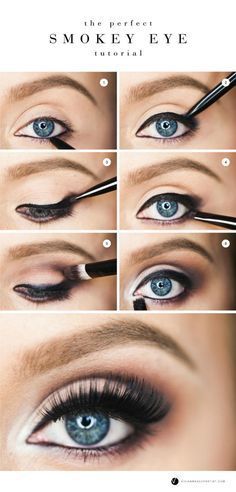 How to create Smokey Eyes and The 11 Best Eye Makeup Tips and Tricks Make Up Mata, Makeup Zombie, Blue Eyes Pop, Mekap Mata, Best Makeup Tutorials, Makeup Tip, Makeup For Blue Eyes