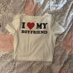 I love my boyfriend printed t shirt! wild fable shirts used! i can do sizes xs-xl! #lanadelrey #ldr #trade #swap #homemade I Love My Boyfriend Shirt, I Love T Shirt, I Love My Boyfriend, Swag Shirts, Homemade T Shirts, Homemade Shirts, Boyfriend Top, Boyfriend Tshirt, T Shorts