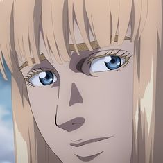 an anime character with blonde hair and blue eyes