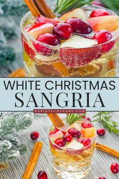 This Christmas sangria recipe white wine is a festive concoction, crisp white wine takes center stage, dancing harmoniously with a medley of seasonal fruit- cranberry, orange, apple with cinnamon sticks and a splash of effervescent soda. Thanksgiving White Wine Sangria, Christmas Drinks With Wine, White Wine Christmas Sangria, White Winter Sangria, Sangria Recipes White Wine, Winter White Sangria, Christmas White Sangria, Wine Mixed Drinks Recipes, Xmas Sangria