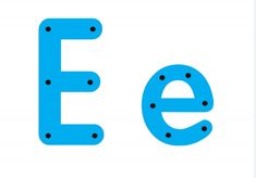 the letters e and f are blue