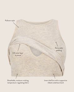 the back of a women's crop top with instructions for how to wear it