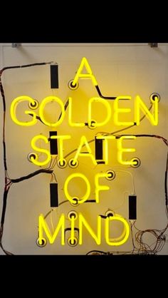 an image of a neon sign that says golden state of mind