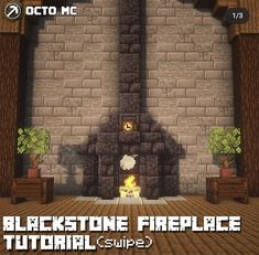 the black stone fireplace is shown in this screenshot from an old video game,