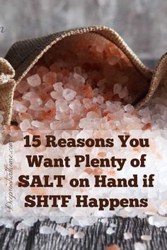 15 Reasons You Want Plenty of Salt on Hand If SHTF Happens Emergency Preparedness Binder, Emergency Preparedness Food Storage, Survival Food Storage, Shtf Prepping, Shtf Survival, Shtf Preparedness