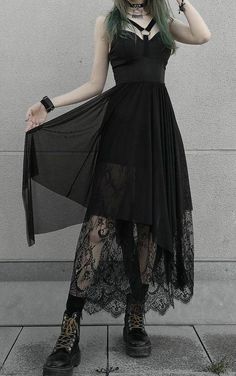 Black Street Fashion, Harness Style, Dress Reference, Gothic Lace, Yay Or Nay, Alt Fashion, Gothic Dress, Gothic Outfits, Goth Outfits