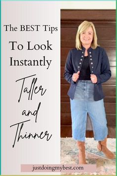 The BEST Tips To Look Instantly Taller and Thinner | Dress to Impress and Appear Taller, Slimmer | Discover the ultimate style secrets to instantly look taller and thinner in our latest YouTube video! Learn expert fashion tips, outfit hacks, and styling tricks that will boost your confidence and transform your appearance effortlessly. Say goodbye to fashion dilemmas and hello to a more confident you! Click to watch and unlock the secrets to a taller, thinner you. Dress To Look Taller, Outfit Hacks, Styling Tricks, Runway Trends, Weekend Style, Young Fashion, Aging Gracefully, Fashion Tips For Women, Look Younger