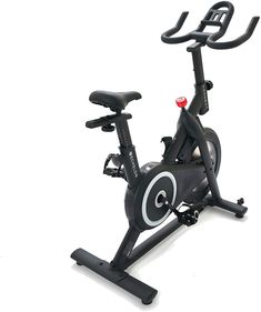 an exercise bike is shown on a white background