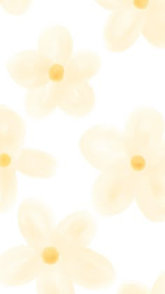 white flowers with yellow centers on a white background