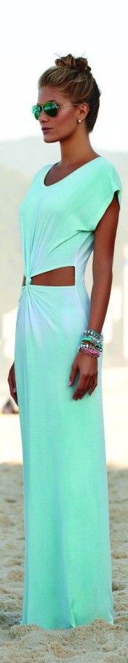 Tan Sunglasses, Caribbean Fashion, Classy Lady, Feeling Pretty, Turquoise Dress, Long Summer Dresses, Maxi Skirts