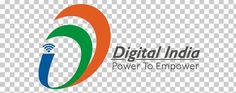 the logo for digital india power to empower, which is designed in orange and green