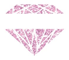 a pink diamond is shown in the shape of a rectangle with white lines on it