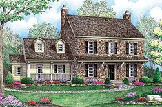 this is an artist's rendering of these country house plans for the homeowners