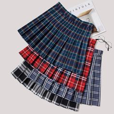 Plaid High Waist Casual Pleated Skirt Step out in style with our elegant Plaid High Waist Casual Pleated Skirt. Made with a high waist design and classic plaid pattern, this skirt will flatter your figure and add a touch of sophistication to any outfit. Perfect for any occasion, this skirt is a must-have for your wardrobe. Size Info. S: Length 37 cm. Waist 66 cm. Hip 86 cm. for Weight Range (42.5-47.5) kg M: Length 38 cm. Waist 70 cm. Hip 90 cm. for Weight Range (47.5-52.5) kg L: Length 38 cm. W Tartan Skirts Short, Plaid Skirts Pleated 2x, Cheap Plaid Skort For School, Cheap Plaid Mini Skirt, Cheap Plaid Mini Skirt For School, Cheap Retro Pleated Mini Skirt, Drawing Plaid Skirt, Plaid Skirts Pleated, Plaid Pleated Skirt Short