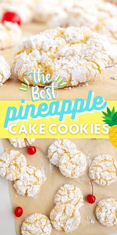 the best pineapple cake cookies on a cutting board