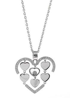 925 Sterling silver Round Heart Style Chain Pendant Necklace Valentine Day Best* #NIKI #Pendant Valentines Necklace, Simple Jewelry, Chain Pendant, Dream Jewelry, Quality Diamonds, Jewelry Designs, Diamond Cut