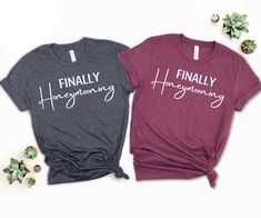 Finally Honeymooning Shirt, Married Couple Matching Shirt, Honeymoon Shirts, Newly Wed Gifts, Just Married Shirt, Bride and Groom Gift Shirt We want to make everyone smile with our cute , stylish and trendy graphic T-shirts. We can assure you this shirt will be perfect gift whether you will buy it yourself or for someone else. Finally Honeymooning Shirt, Matching Honeymoon Shirts, Just Married Shirt, Newly Wed Honeymoon Shirts, Married Couple Shirt ATTENTION PLEASE   Black design for White, Yell Married Shirt, Newly Wed, Honeymoon Shirts, Couple Tees, Country Sweatshirts, Matching Couple Shirts