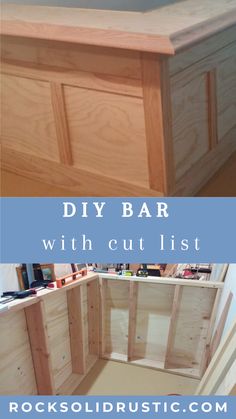 cut list for building a bar Leaking Basement, Bar Build, Bar Rail, Pine Plywood