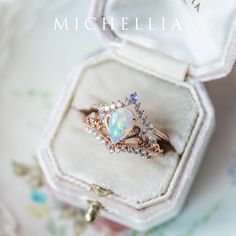 Francesca | Heirloom Crown Pear Cut Ring in Opal – Michellia Fine Jewelry Opal Australia, Dream Rings, Pear Cut Ring, Petite Ring, Gemstone Properties, Opal Engagement, Rings Rings, Pear Engagement Ring