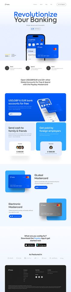 Banking Landing Page, Bank Website Design, Blue Website Design, Ux Ui Design Inspiration, Bank Website, Ux Design Process, Church Poster Design