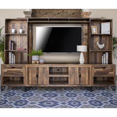 Paulo Multi-Wood 1 Drawer Pier Bookcase - Crafters and Weavers Tv Stand Wall, Living Room Cupboards, Wall Entertainment Center, Wall Unit Designs, Wood Entertainment Center, Entertainment Wall Units, Tv Unit Furniture Design, Tv Unit Furniture, Tv Cabinet Design