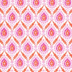 an orange and pink pattern on a white background