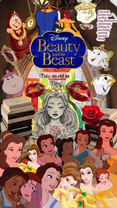 the poster for beauty and the beast, which features princesses from all over the world