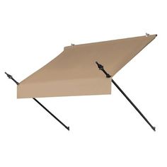 an open umbrella with two black poles sticking out of it's bottom half, on a white background