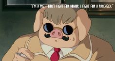 an animated pig wearing a suit and tie