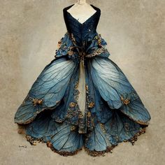 Wings Dress, Fairy Dresses, Nature Dress, Fantasy Dresses, Fantasy Gowns, Fairytale Dress, Fantasy Costumes