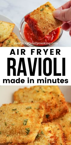 air fryer ravioli made in minutes is the perfect appetizer to serve at any party