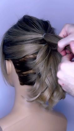 Hair Updos For Medium Hair, Easy Updos For Short Hair, Faux Braid, Updo For Short Hair, Faux Braids, Cute And Easy Hairstyles, Love Hairstyles, Updos For Short Hair, Short Hair Braids