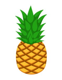 a pineapple with green leaves on it