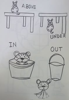 a drawing of an animal in a tub with another animal sitting on the floor next to it