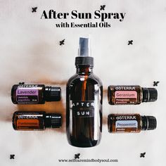 Essential Oil For Sunburn, After Sun Spray, Do Terra, Doterra Diffuser Blends, Diy Essential Oil Recipes, List Of Essential Oils, Doterra Essential Oils Recipes, Essential Oil Blends Recipes, Frankincense Oil