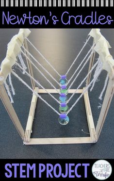 This is the best STEM Challenge for your upper elementary students. Check this post full of tips about trying the resource- Build a Newton's Cradle! Science Fair Projects For Elementary, Rocks Science, Motion Activities, Elementary Stem Activities, Newton's Cradle, Stem Classes, Stem Elementary, Newtons Laws, Stem Challenge