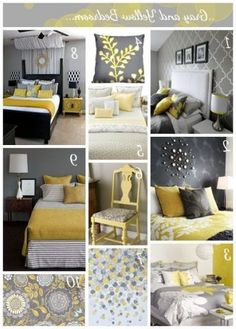 yellow and gray bedroom decorating ideas