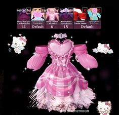 My Melody Outfit, Sanrio Outfits, Royal High Outfits Ideas Cheap, Rh Design, Fits Inspiration, High Clothes, High Hair, Hello Kitty Clothes