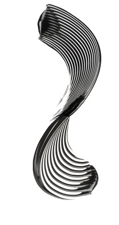 an abstract black and white photo with wavy lines in the shape of a letter s