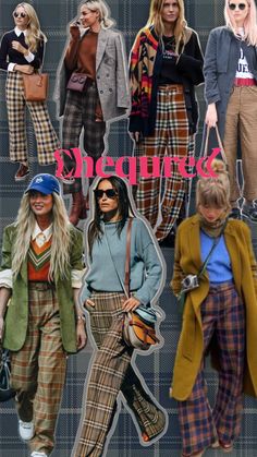 Street style, fall, 2024, stylish, trend, alert Brown Chequered Trousers Outfit, Checkered Pants Outfit Winter, Cropped Plaid Pants Outfit, Tweed Pants Outfit Women, Tartan Pants Outfit, Checkered Trousers Outfits, Tweed Pants Outfit, Brown Plaid Pants Outfit, How To Style Plaid Pants