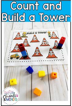 count and build a tower game for kids