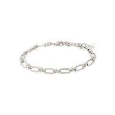 Finish off your look with this stunning oval link chain bracelet.Click on this JEWELRY & WATCHES GUIDE to learn about fit, styles, materials and more! Clasp: lobster-claw Nickel free Metal: brass Length: 7 in. Chain width: 5 mm Packaging: boxed Plating: 14k gold, rhodium Finish: polished Chain type: link Size: 6". Color: Silver Tone. Gender: female. Age Group: adult. Metal Paperclip Bracelet With Chunky Oval Link, Metal Charm Bracelet With Adjustable Oval Link Chain, Metal Oval Link Charm Bracelet, Adjustable Metal Chain Bracelet With Oval Link, Minimalist Metal Charm Bracelet With Oval Links, Adjustable Metal Oval Link Chain Bracelet, Minimalist Metal Oval Link Charm Bracelet, Metal Jubilee Bracelet With Oval Links, Modern Charm Bracelet With Adjustable Chain And Oval Link