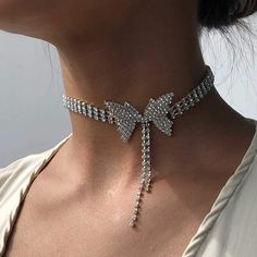 PRICES MAY VARY. Title: ELABEST Rhinestone Bowknot Butterfly Star Necklace Sparkly Tassel Choker Crystal Tennis Chain Nightclub Party Jewelry for Women and Girls. Product Type: Arborist Merchandising Root > Self Service > Special Features Stores > 80dbd58c-5608-4346-a9d0-64e6b7f46827_0 > 80dbd58c-5608-4346-a9d0-64e6b7f46827_7201 > 80dbd58c-5608-4346-a9d0-64e6b7f46827_507202 > Diamonds Glitter Necklace, Butterfly Choker, Women Choker Necklace, Sparkly Necklace, Nightclub Party, Diamond Bows, Womens Chokers, Tennis Chain, Wedding Party Jewelry