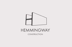 the logo for hemmingway construction, which is designed to look like an open window